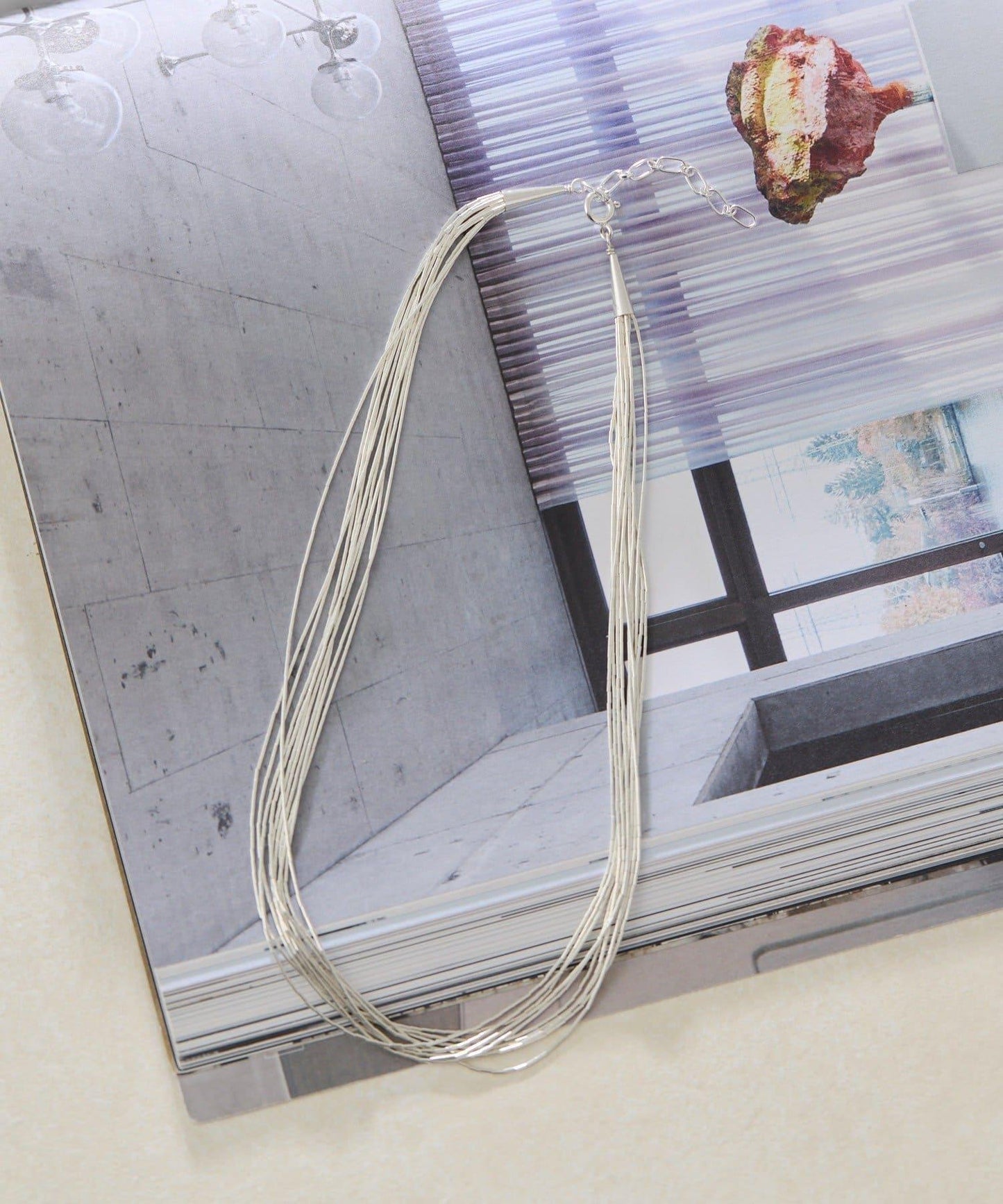 《スターリングシルバー使用》液態銀10×40短款項鍊