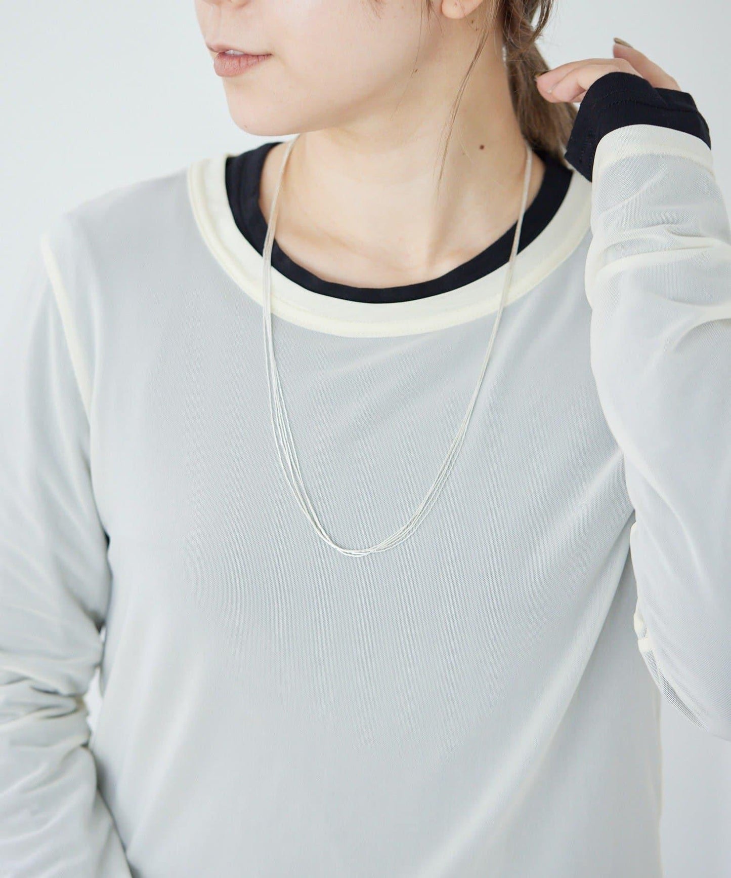 《スターリングシルバー使用》液態銀5×60長款項鍊