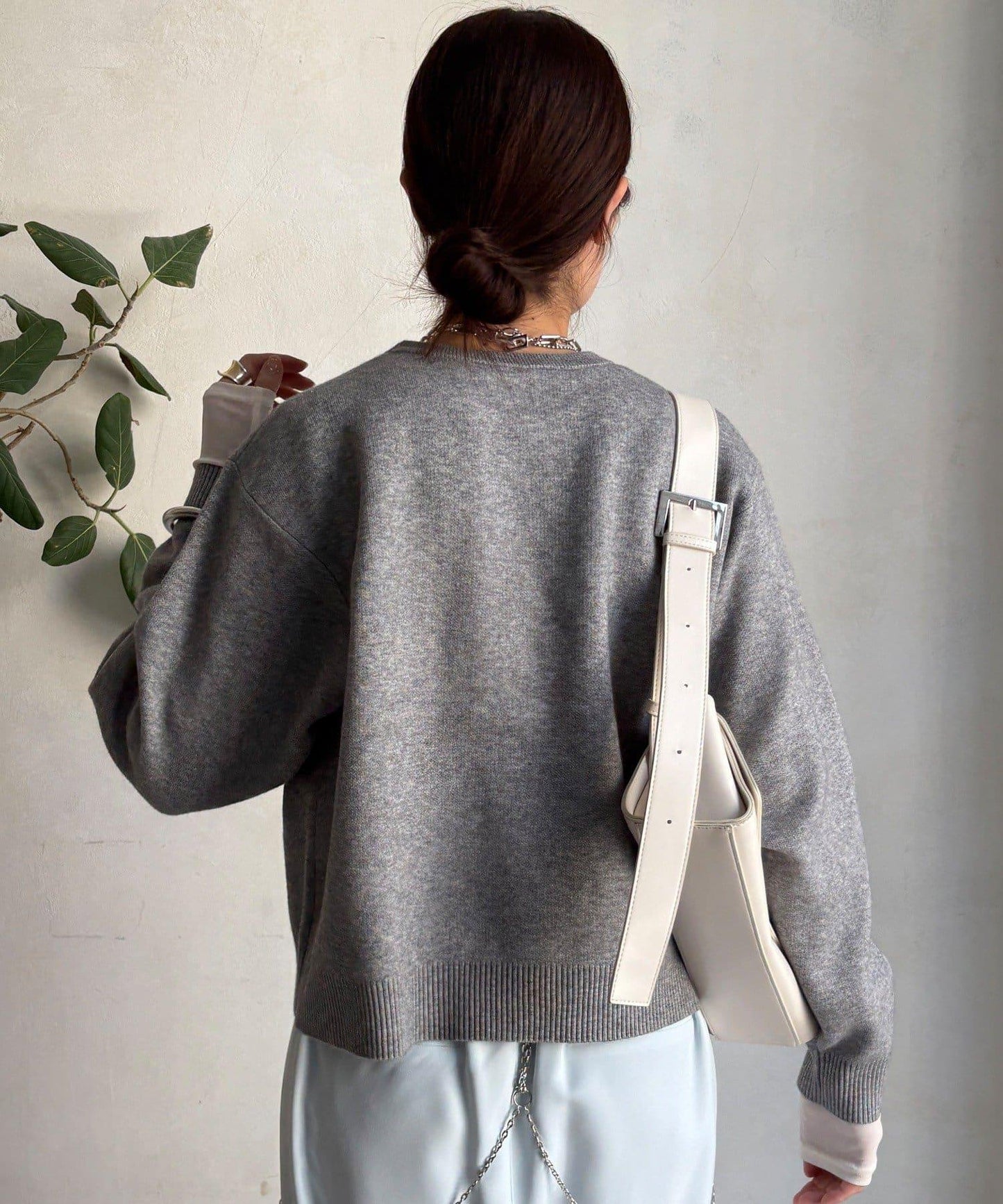 【套裝可搭配/官網限定】花呢織帶標誌針織衫