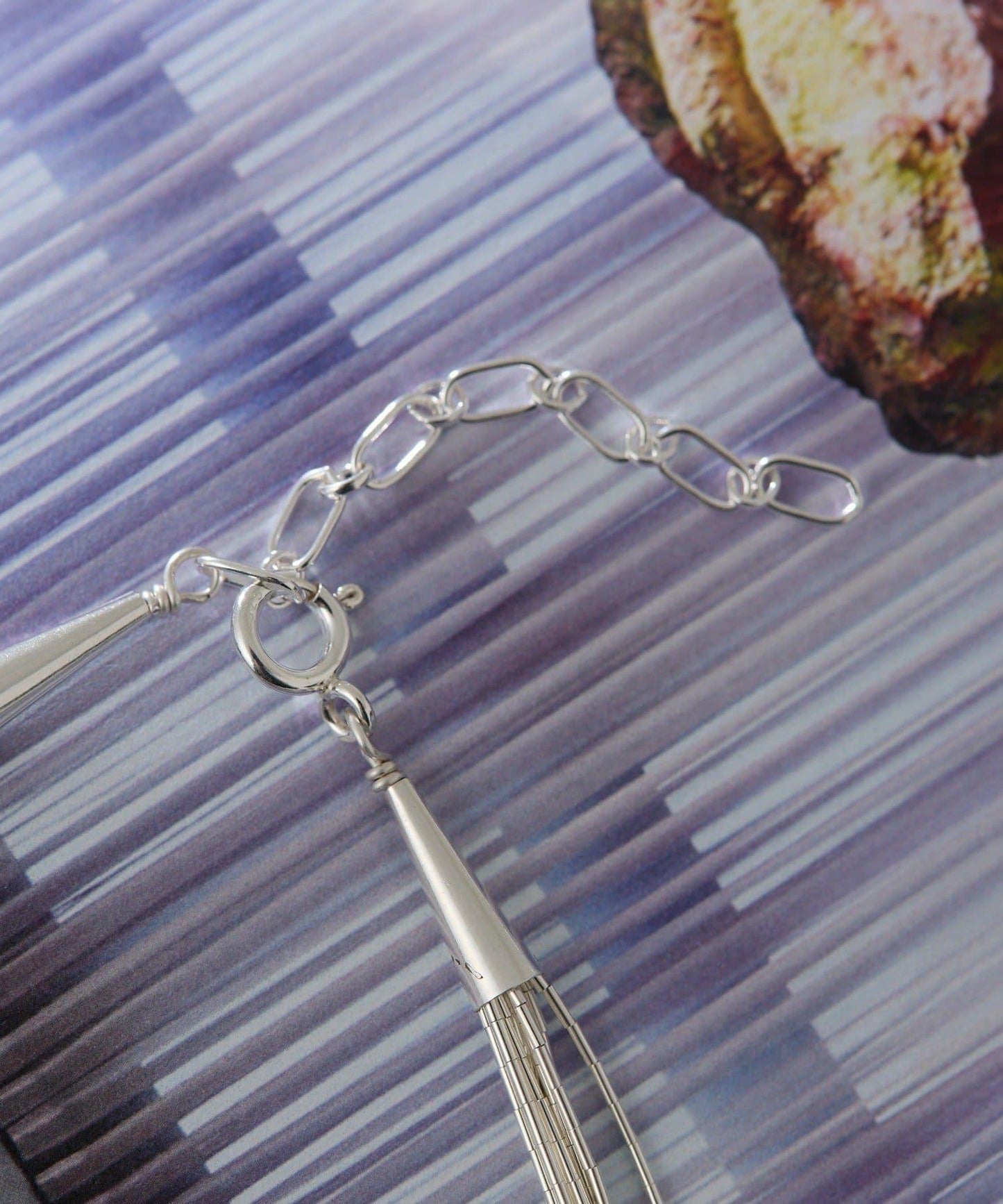 《スターリングシルバー使用》液態銀10×40短款項鍊