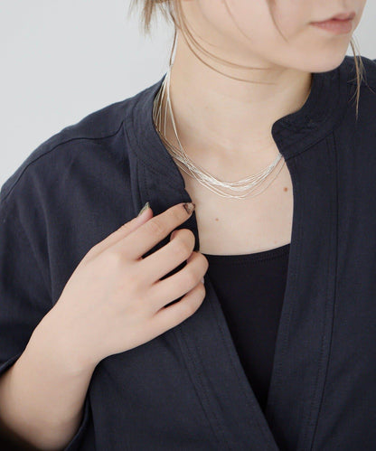 《スターリングシルバー使用》液態銀10×40短款項鍊