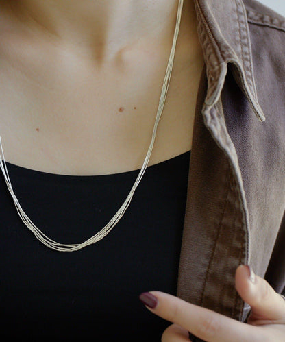 《スターリングシルバー使用》液態銀5×60長款項鍊