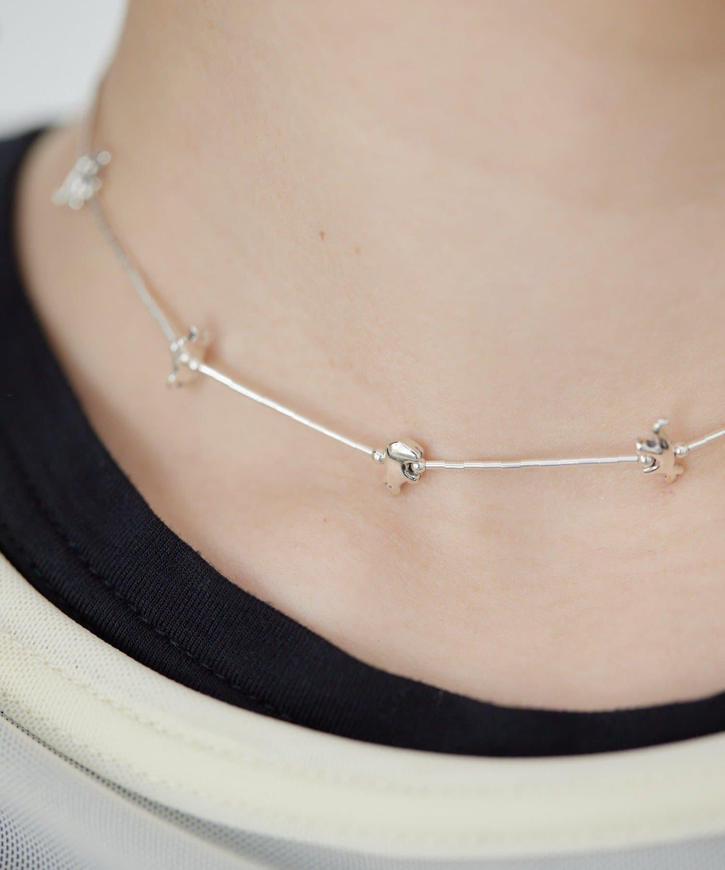 《スターリングシルバー使用》時尚短款項鍊