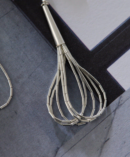 《スターリングシルバー使用》液態銀五連圈耳環