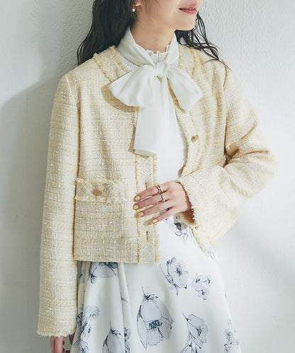 花呢短款夾克