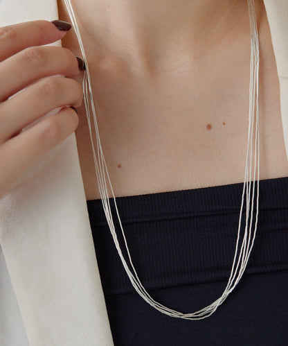 《スターリングシルバー使用》液態銀5×60長款項鍊