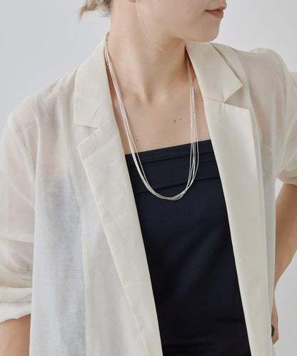 《スターリングシルバー使用》液態銀5×60長款項鍊