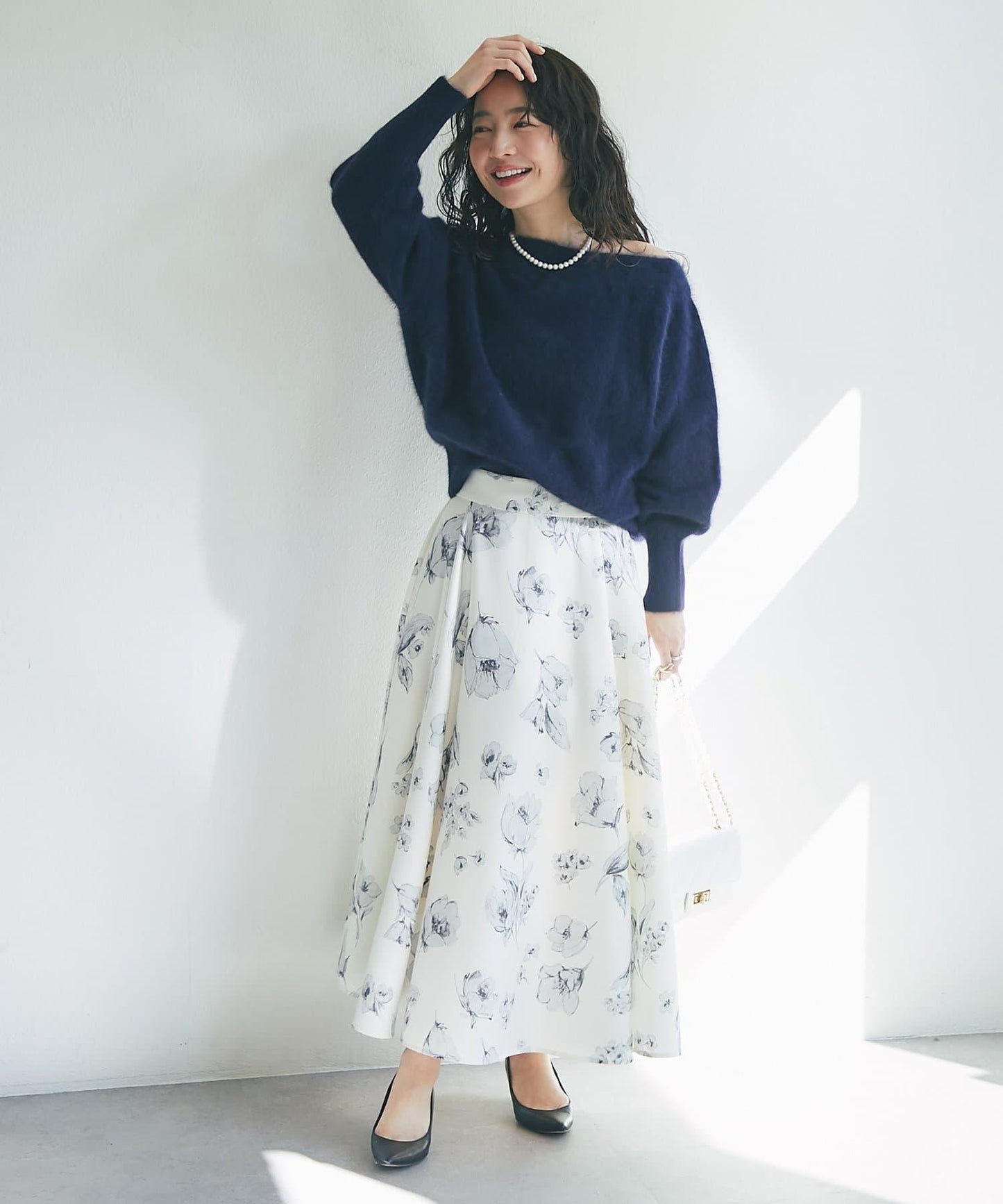 花卉印花圓擺半身裙