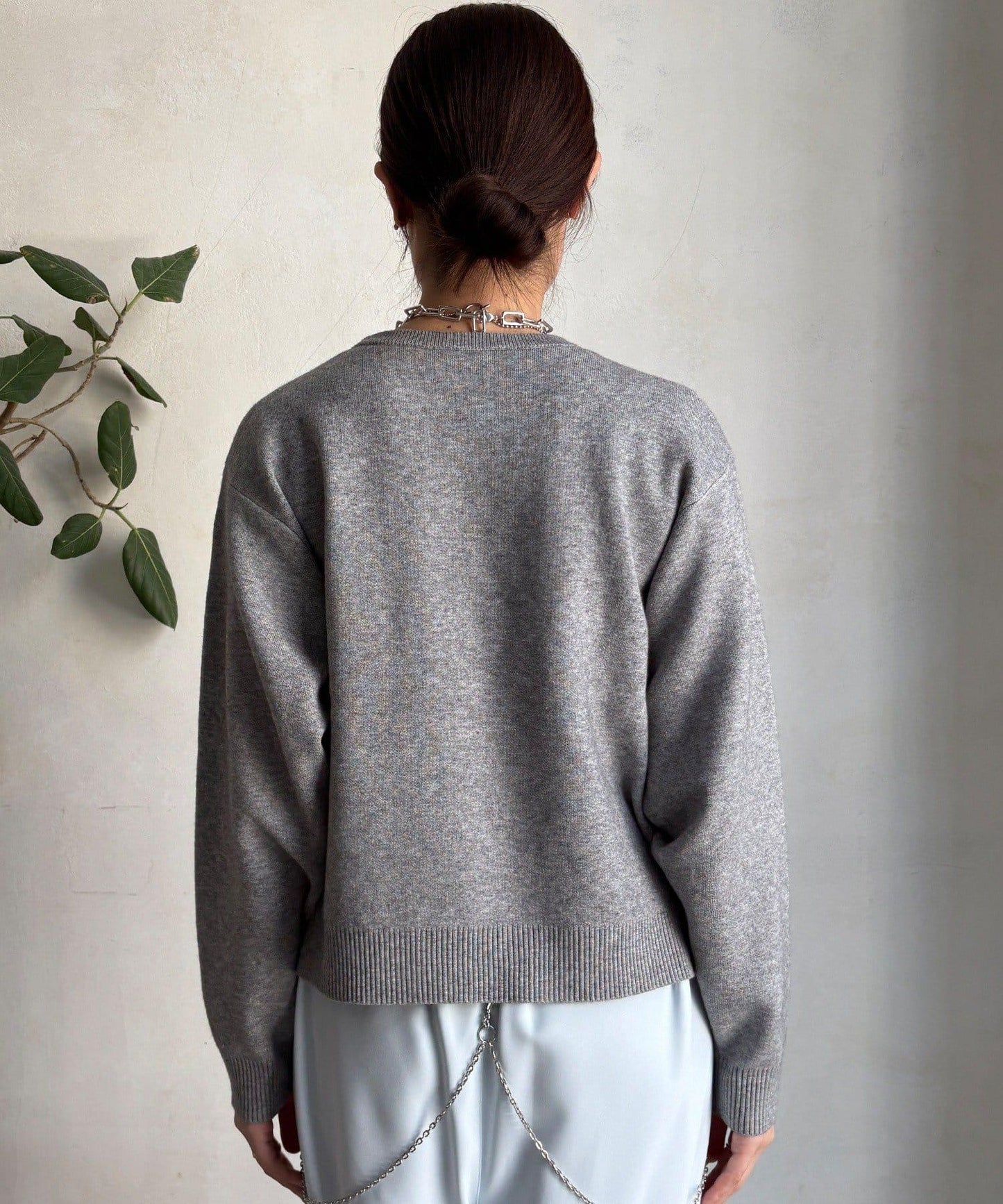 【套裝可搭配/官網限定】花呢織帶標誌針織衫