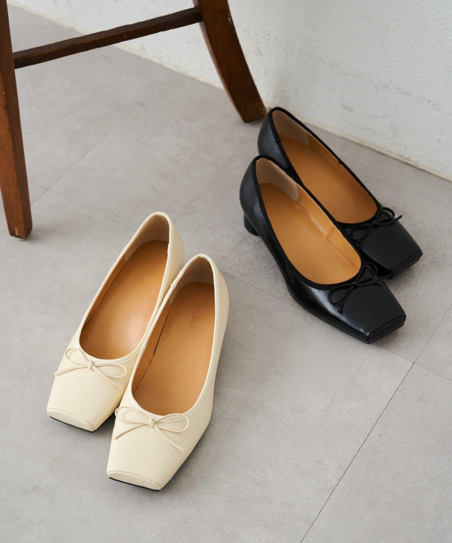 【GALENA/ガレナ】方頭芭蕾平底鞋