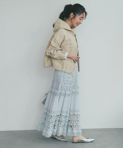 【復刻！】棉質蕾絲層疊長裙