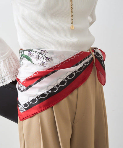 【GALENA/ガレナ】經典花卉絲巾