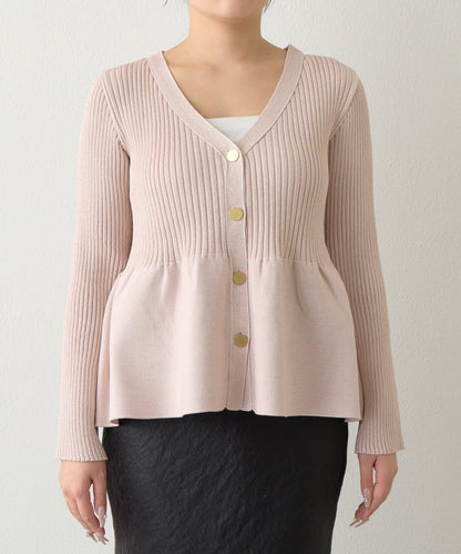 亮片荷葉邊前後兩穿開衫