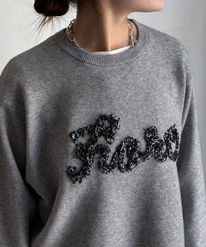 【套裝可搭配/官網限定】花呢織帶標誌針織衫