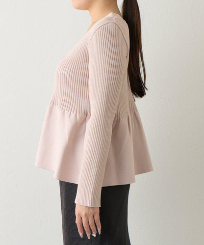 亮片荷葉邊前後兩穿開衫