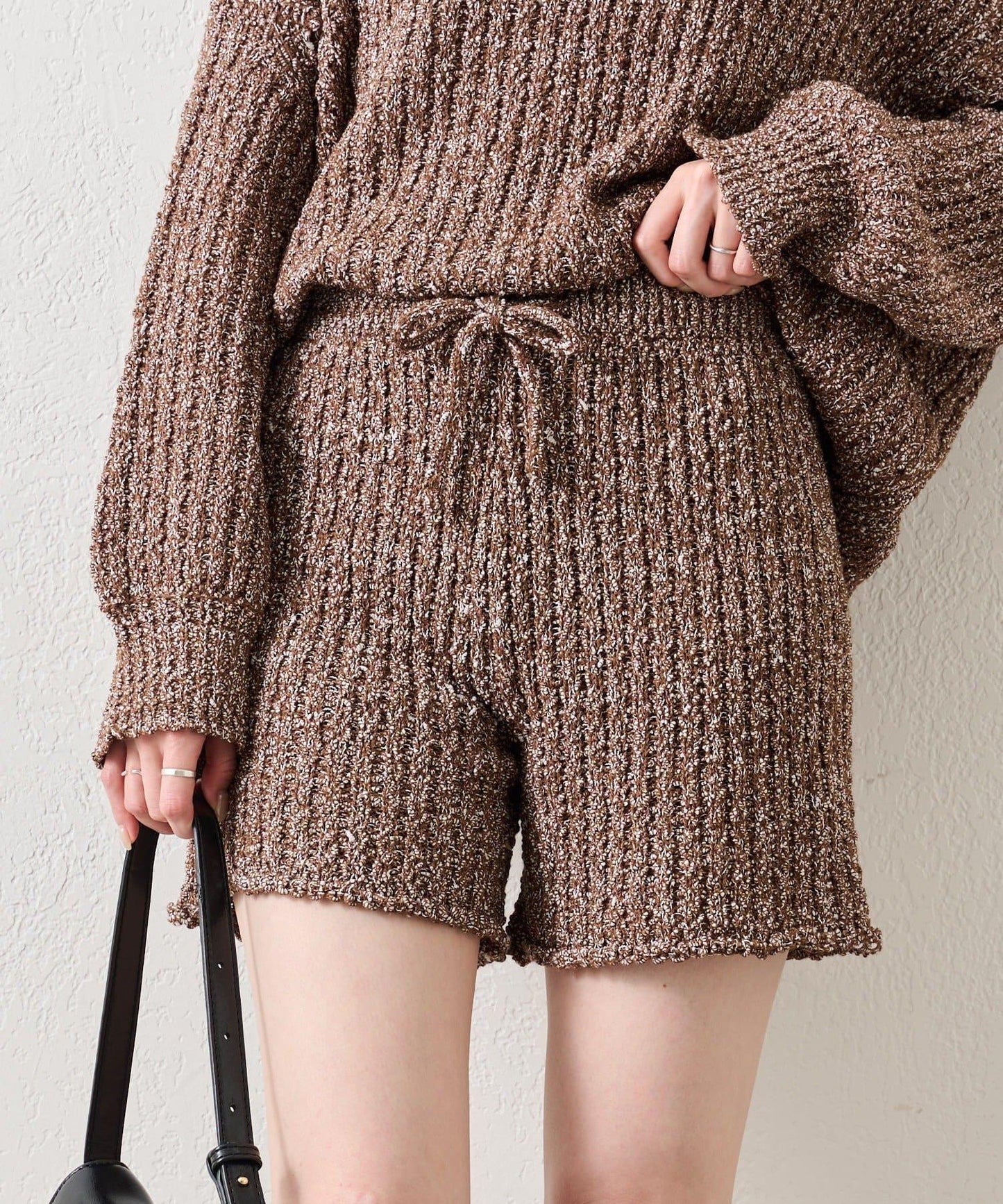 粗花紗針織長褲