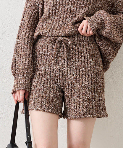 粗花紗針織長褲