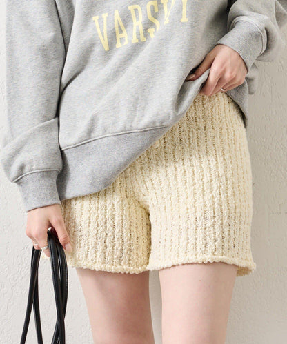 粗花紗針織長褲