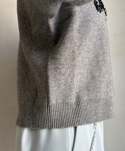 【套裝可搭配/官網限定】花呢織帶標誌針織衫