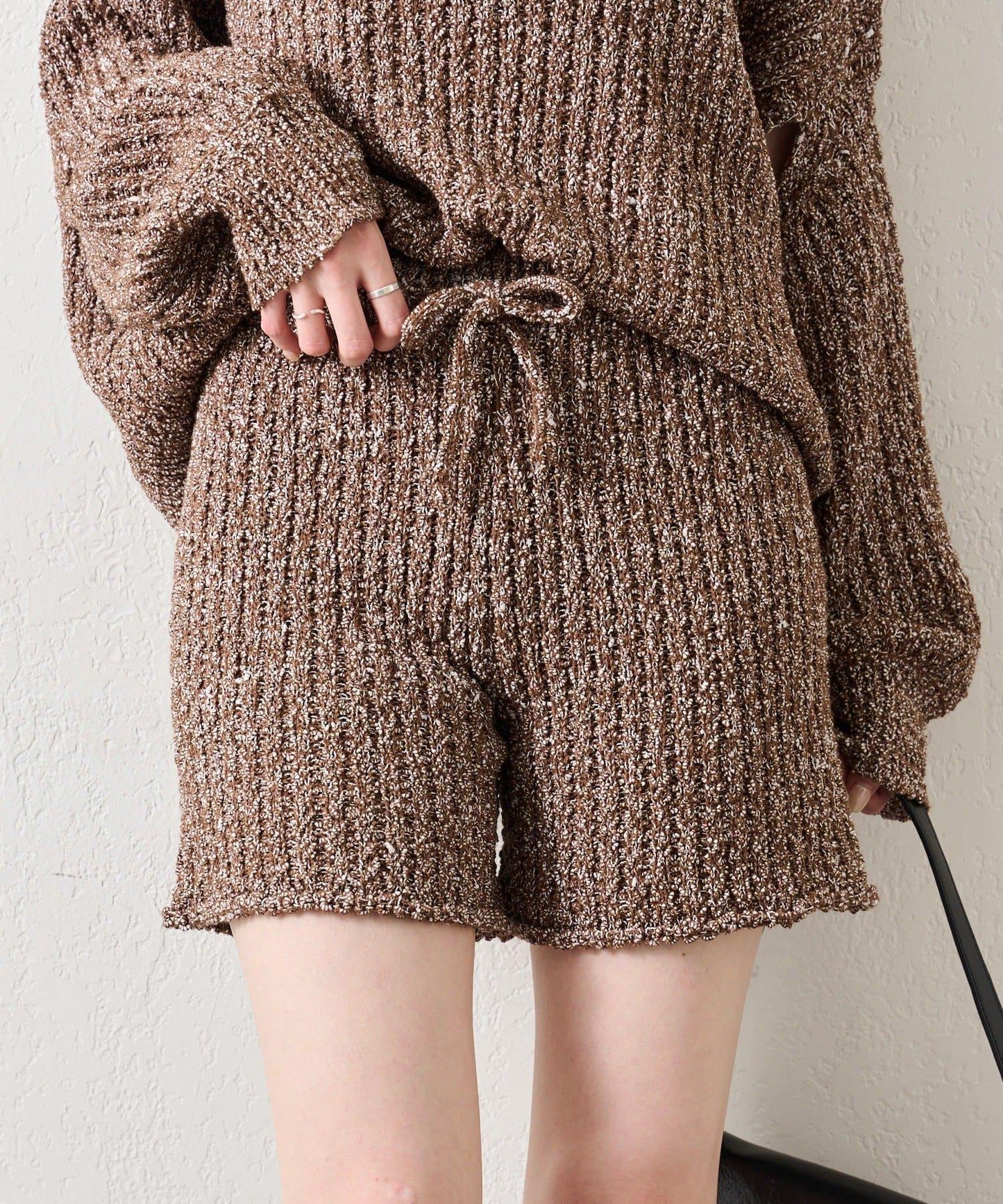 粗花紗針織長褲