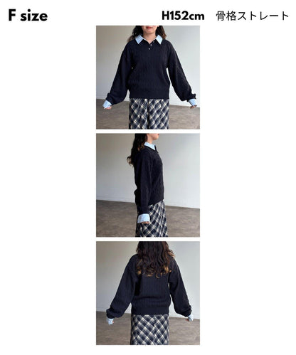 【U.S. POLO ASSN.】假兩件麻花針織POLO衫