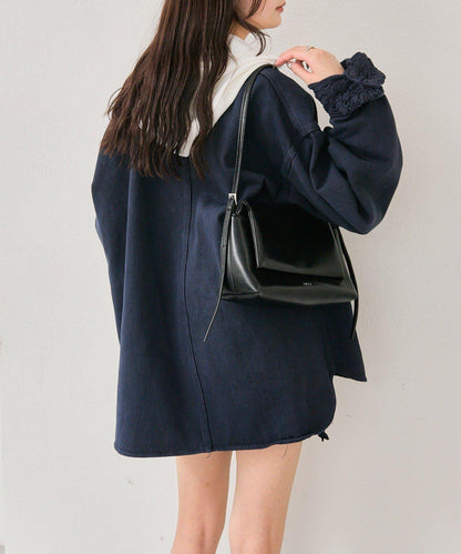 下襬蕾絲斜紋夾克