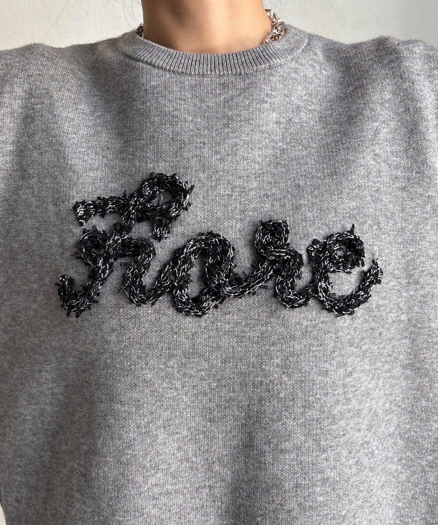 【套裝可搭配/官網限定】花呢織帶標誌針織衫