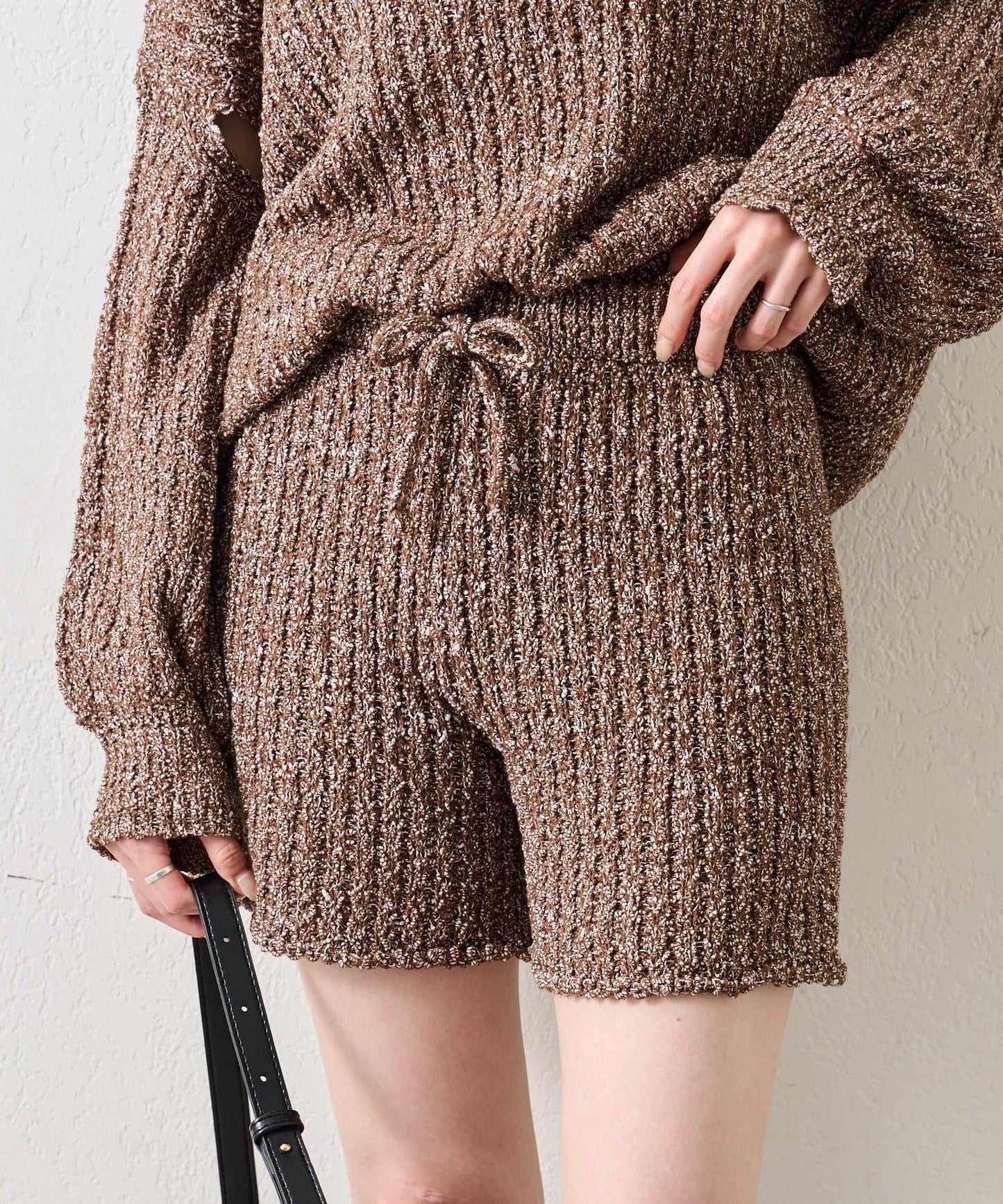 粗花紗針織長褲