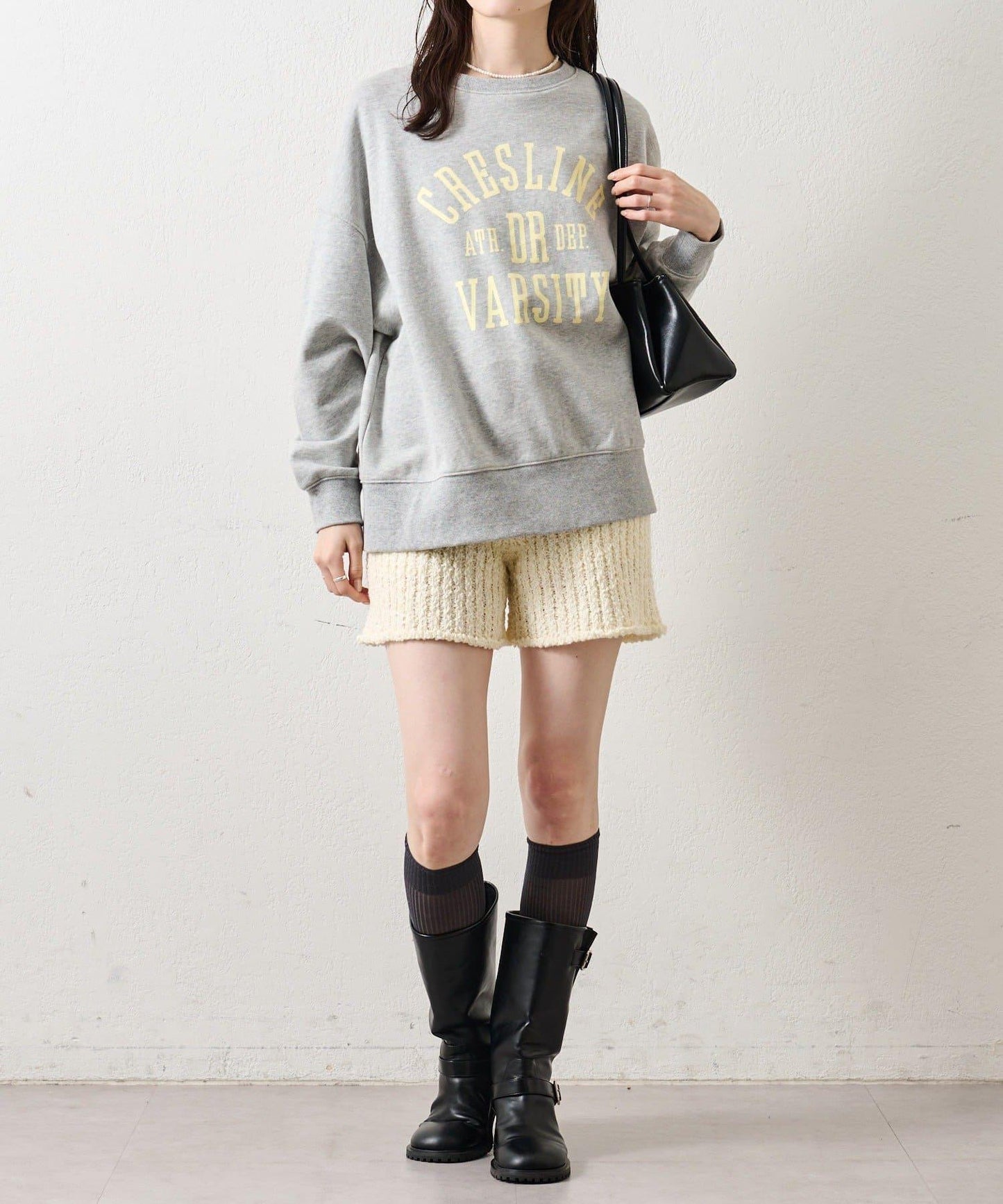 粗花紗針織長褲