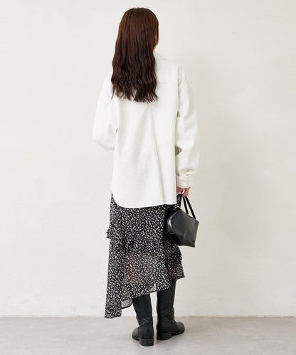 花邊下襬吊帶連衣裙