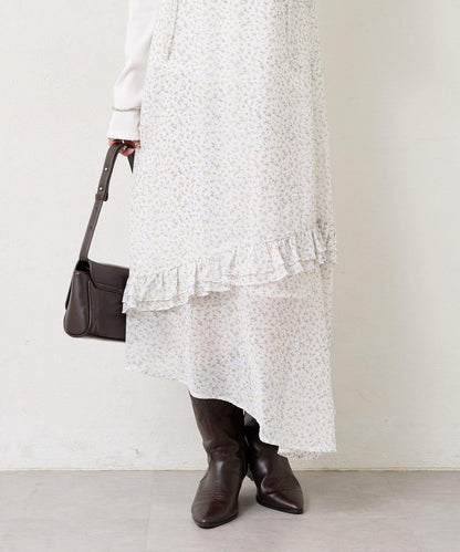 花邊下襬吊帶連衣裙