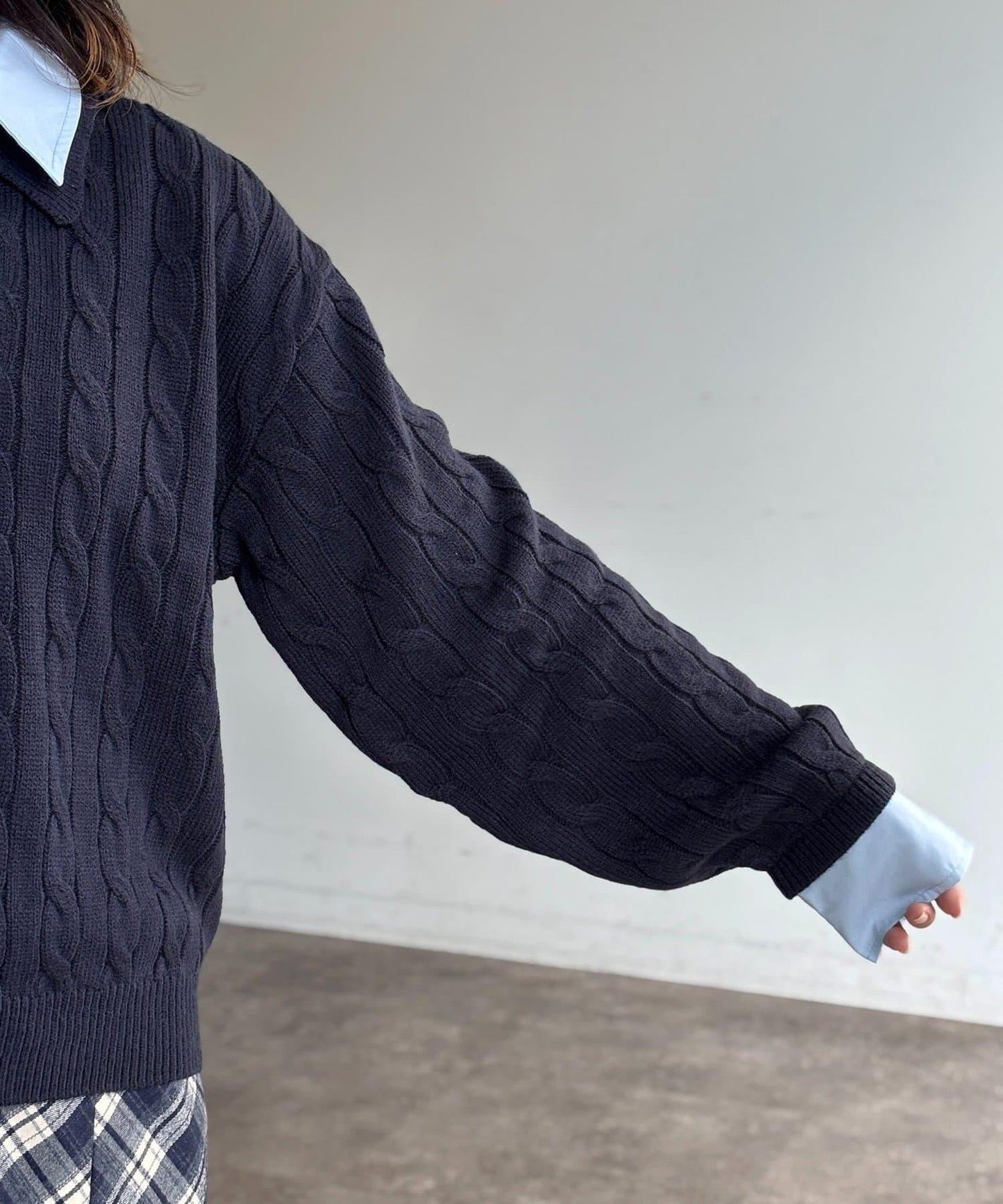 【U.S. POLO ASSN.】假兩件麻花針織POLO衫