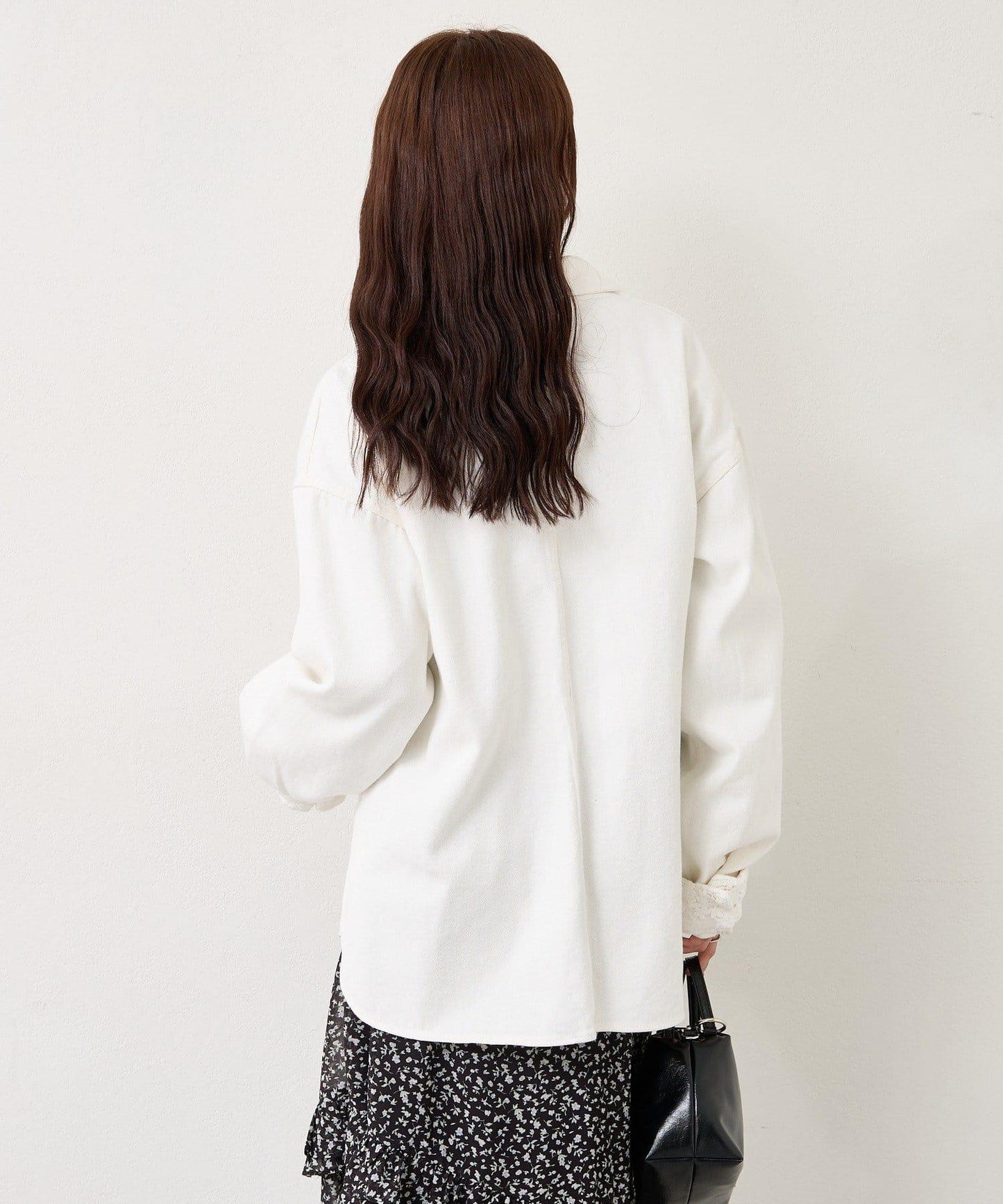 下襬蕾絲斜紋夾克