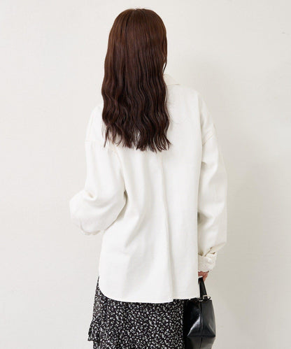 下襬蕾絲斜紋夾克