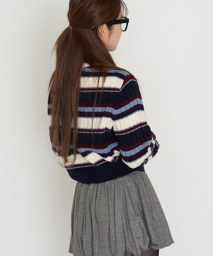 Logo高領拉鍊針織衫