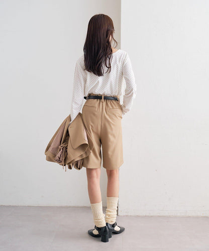 波點印花長袖T恤