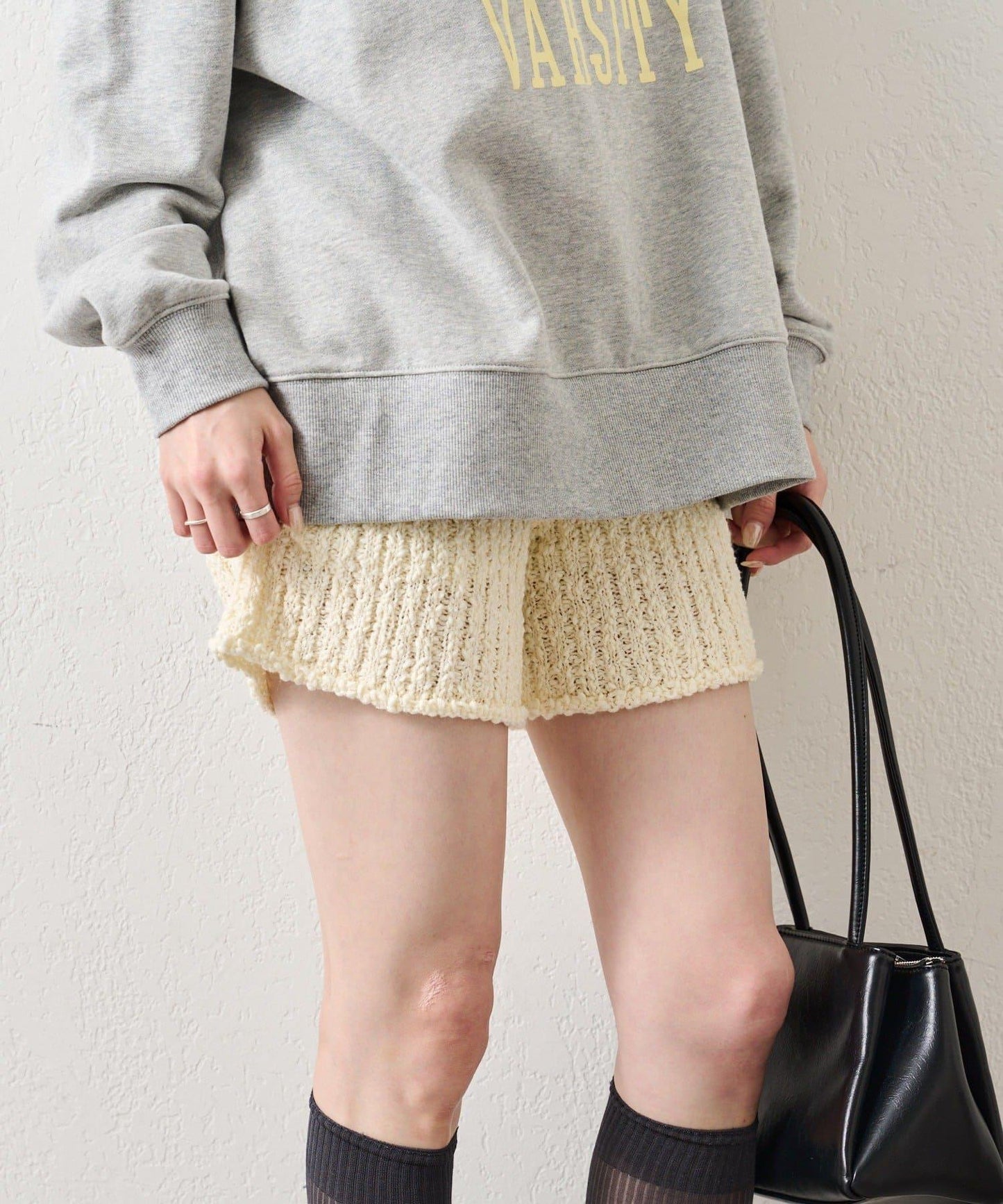 粗花紗針織長褲