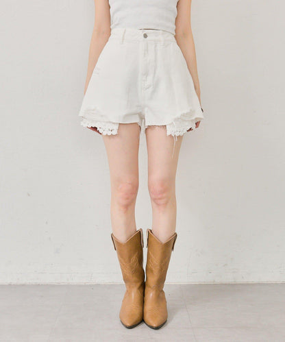 蕾絲口袋短褲