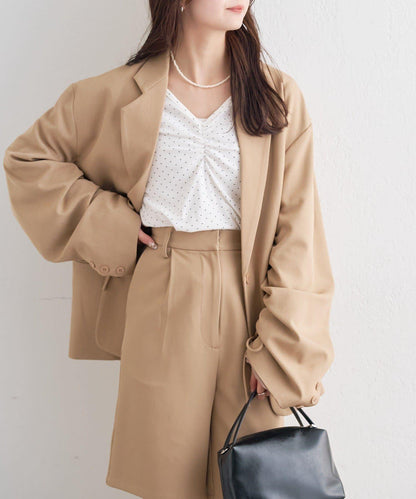 波點印花長袖T恤