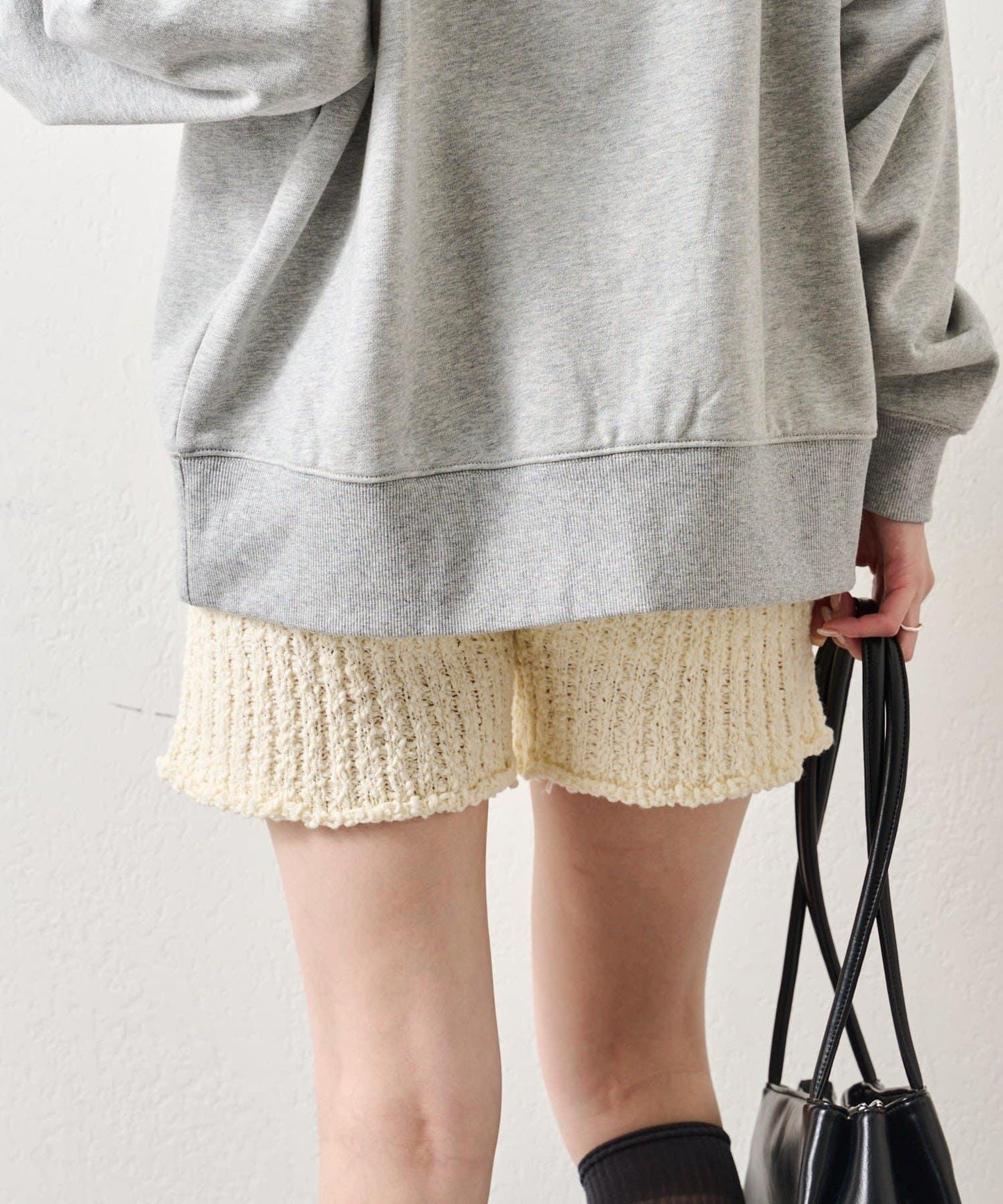 粗花紗針織長褲