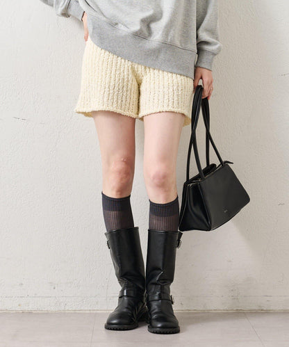 粗花紗針織長褲