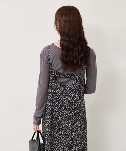 花邊下襬吊帶連衣裙