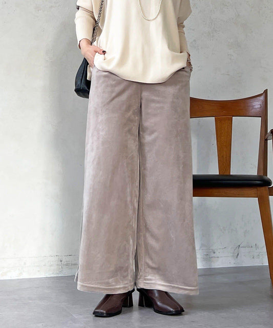 燈芯絨闊腿褲