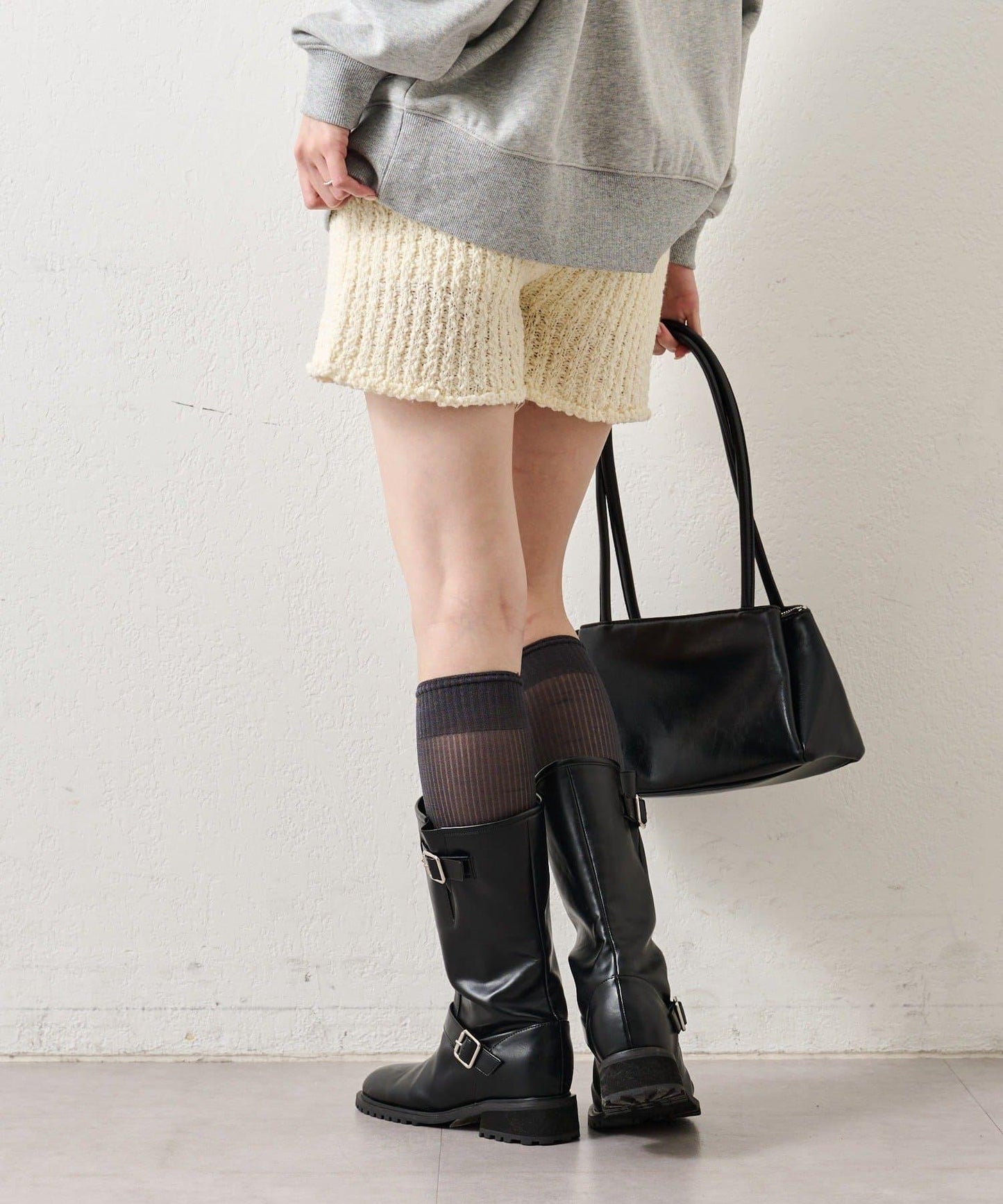 粗花紗針織長褲