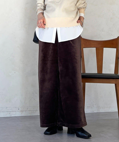 燈芯絨闊腿褲