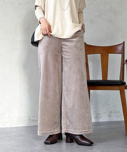 燈芯絨闊腿褲