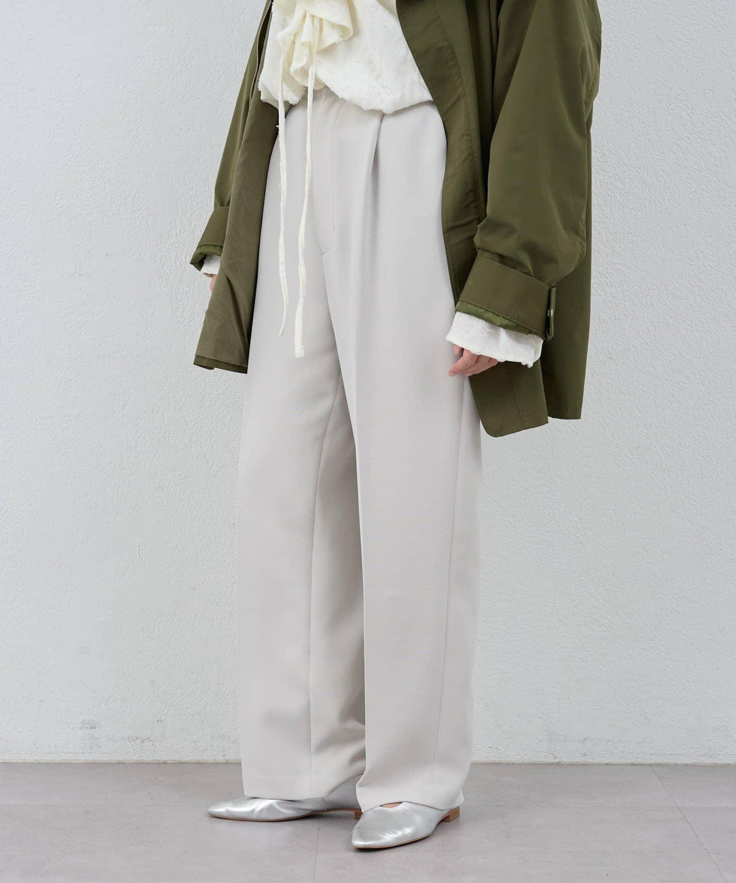 【26SS】中線壓褶長褲