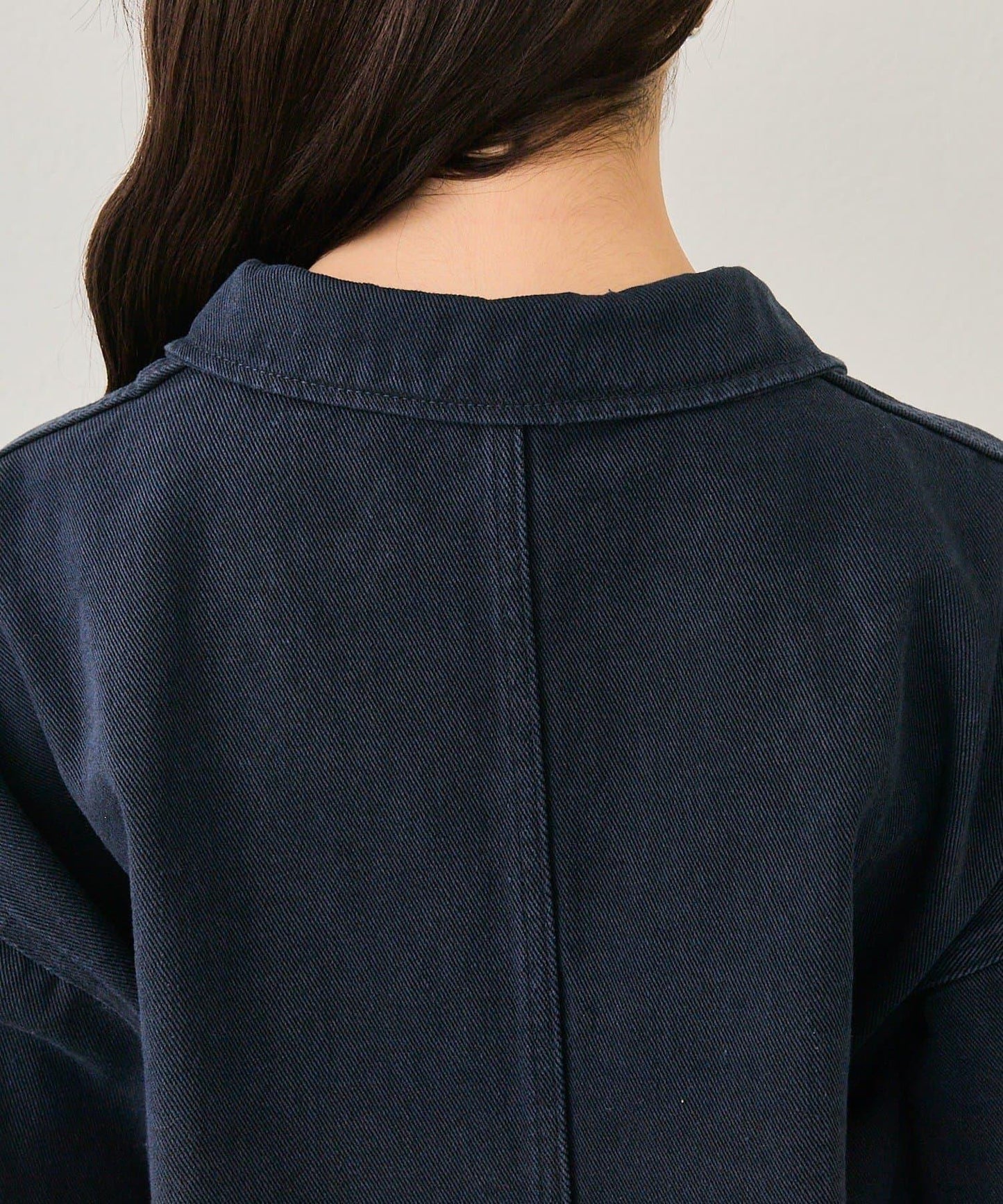 下襬蕾絲斜紋夾克