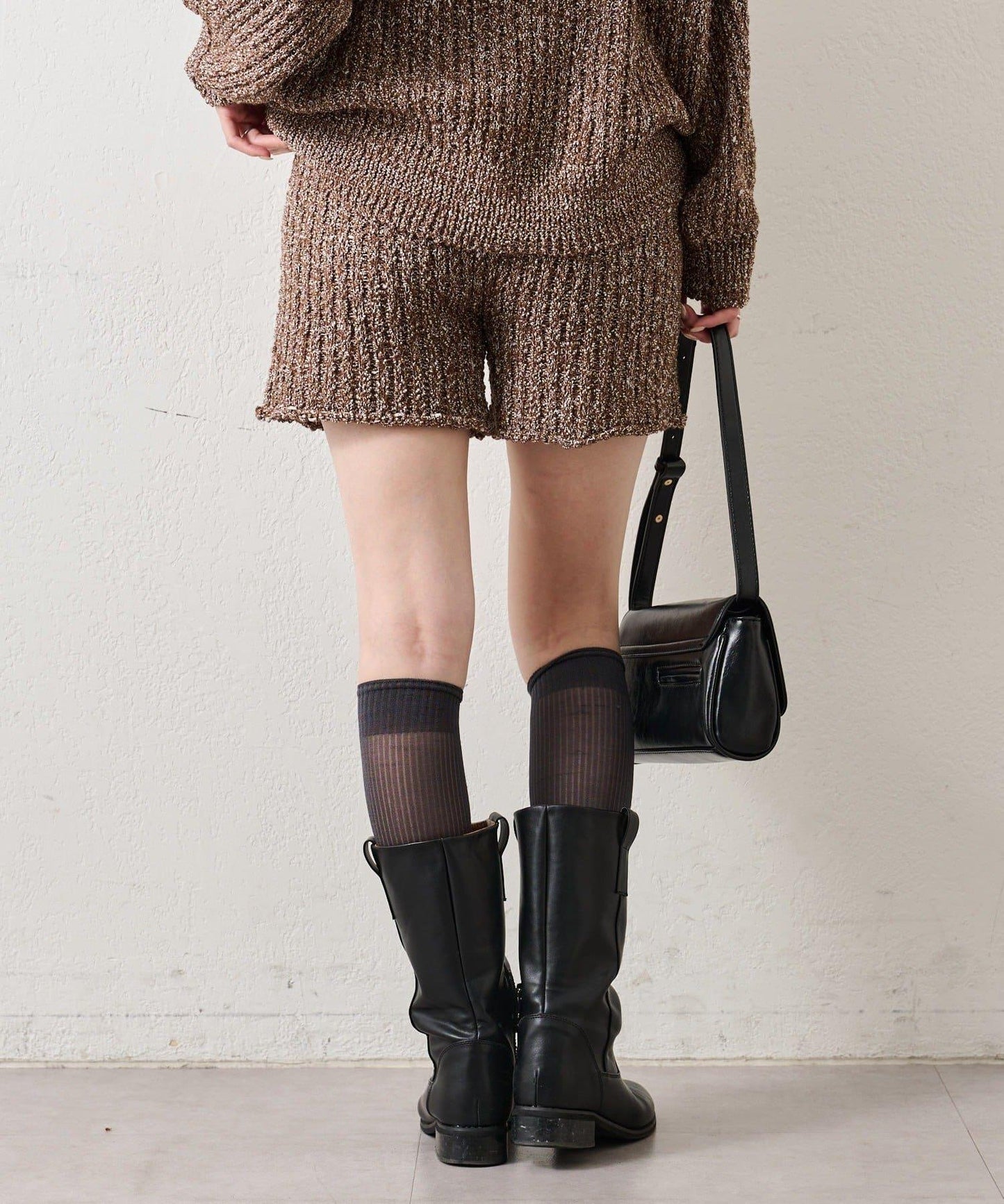 粗花紗針織長褲