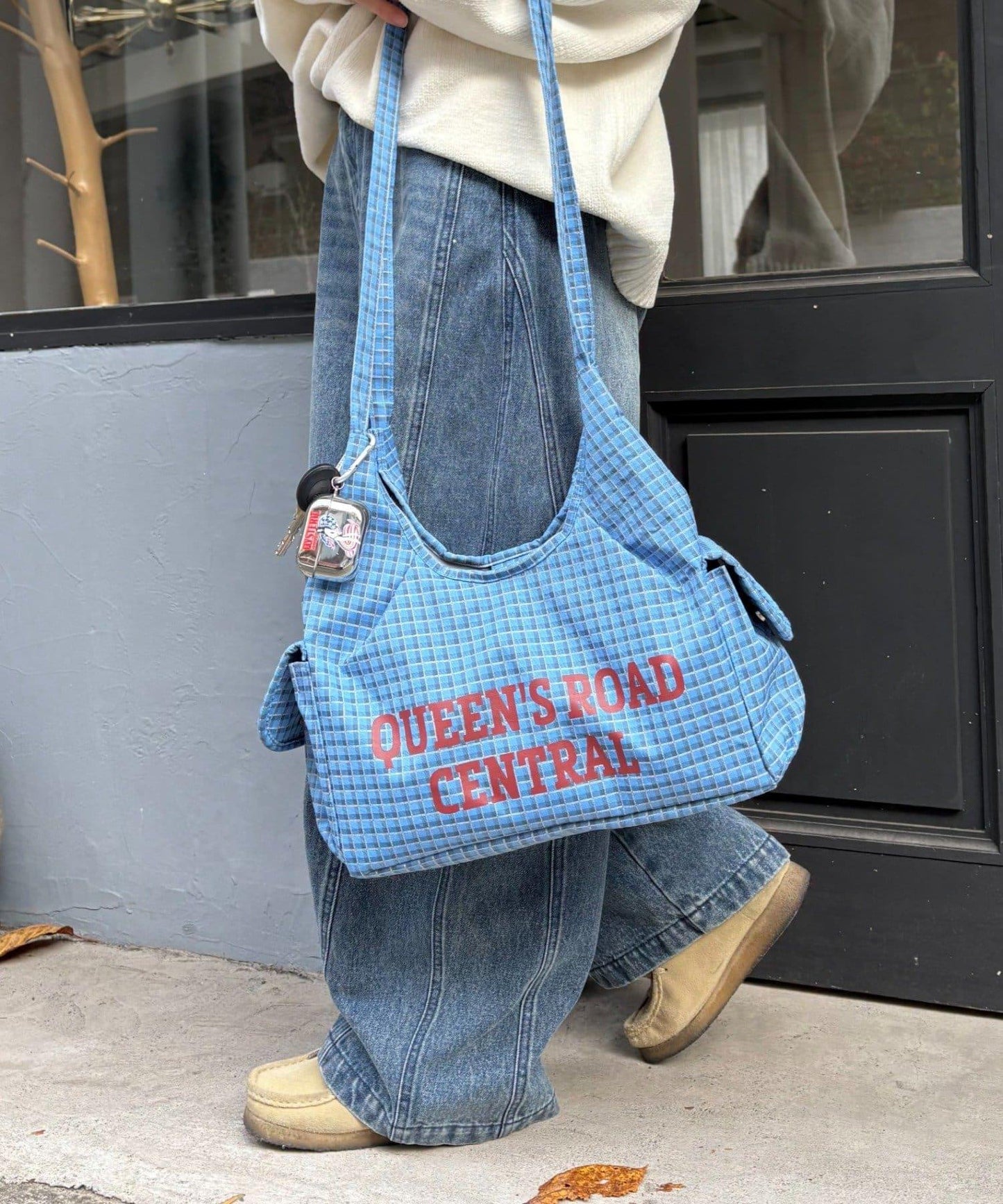 【UNISEX】泡泡廓形工裝牛仔褲